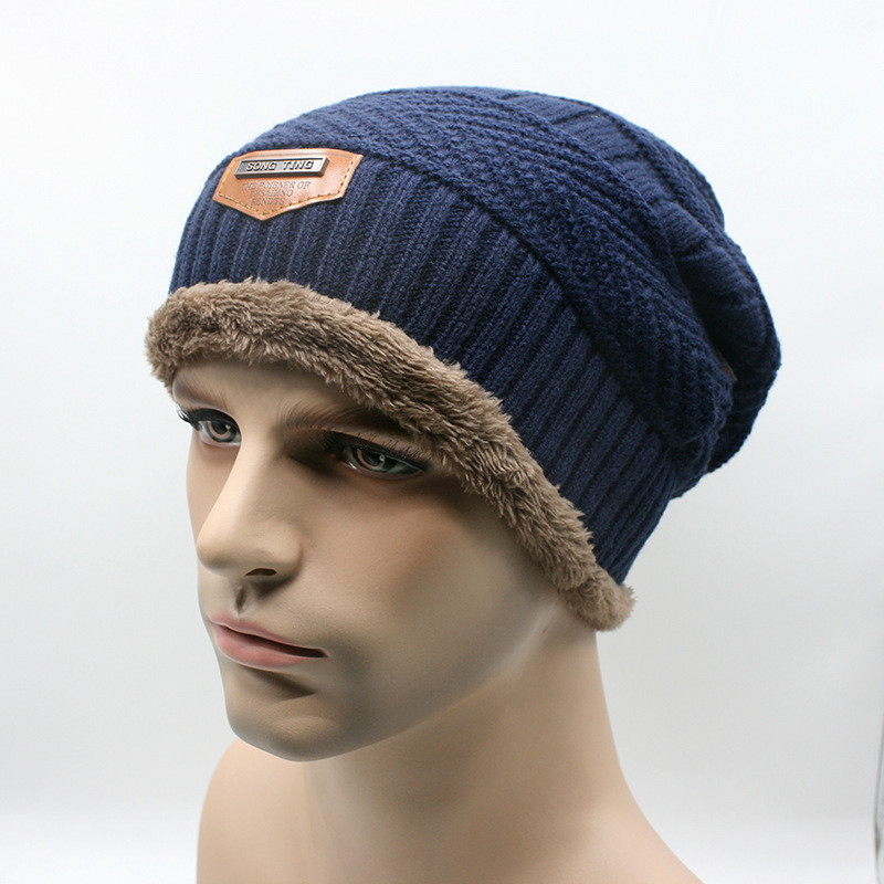 Kupluk Wool Winter Hat Beanie Blue JakartaNotebook com